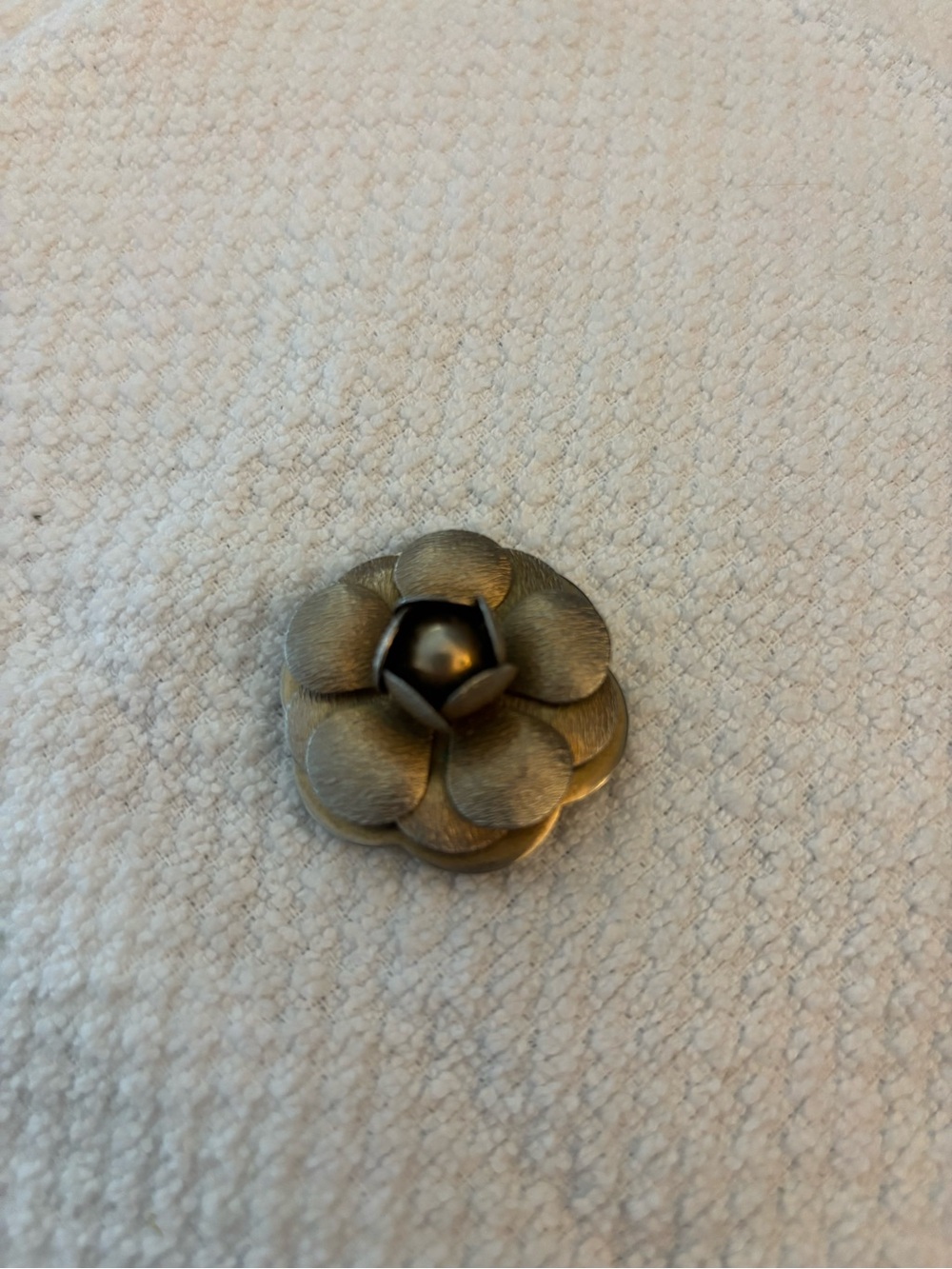 Bronze Flower scarf clip - Women's Accessory